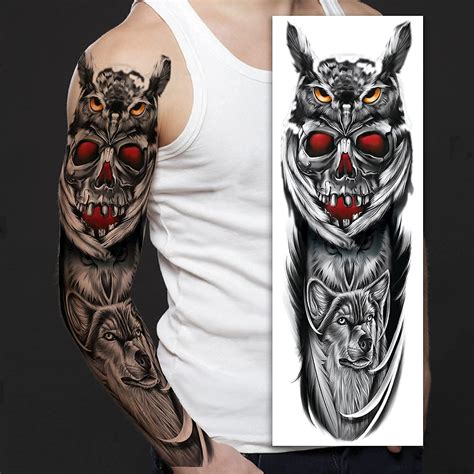 fake tattoo sleeve cloth arm art|semi permanent tattoo arm sleeve.